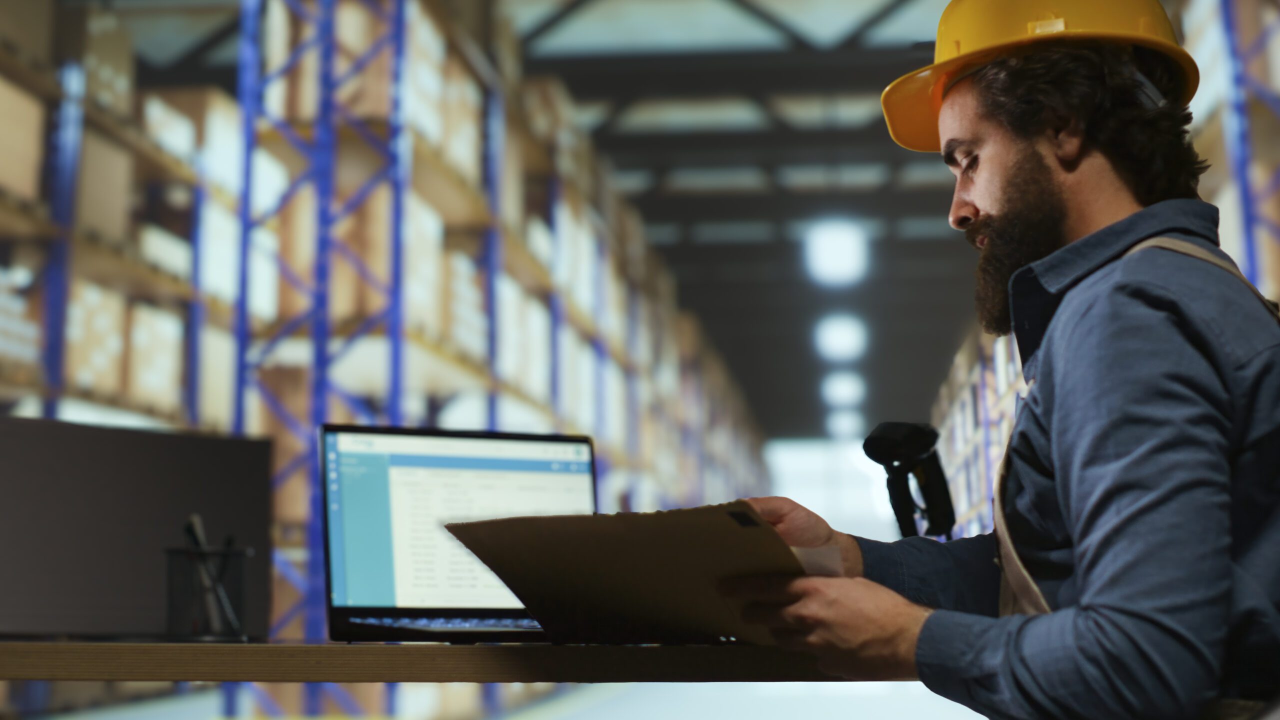 Penetration Testing — ethical hacker simulating a cyberattack on a warehouse network
