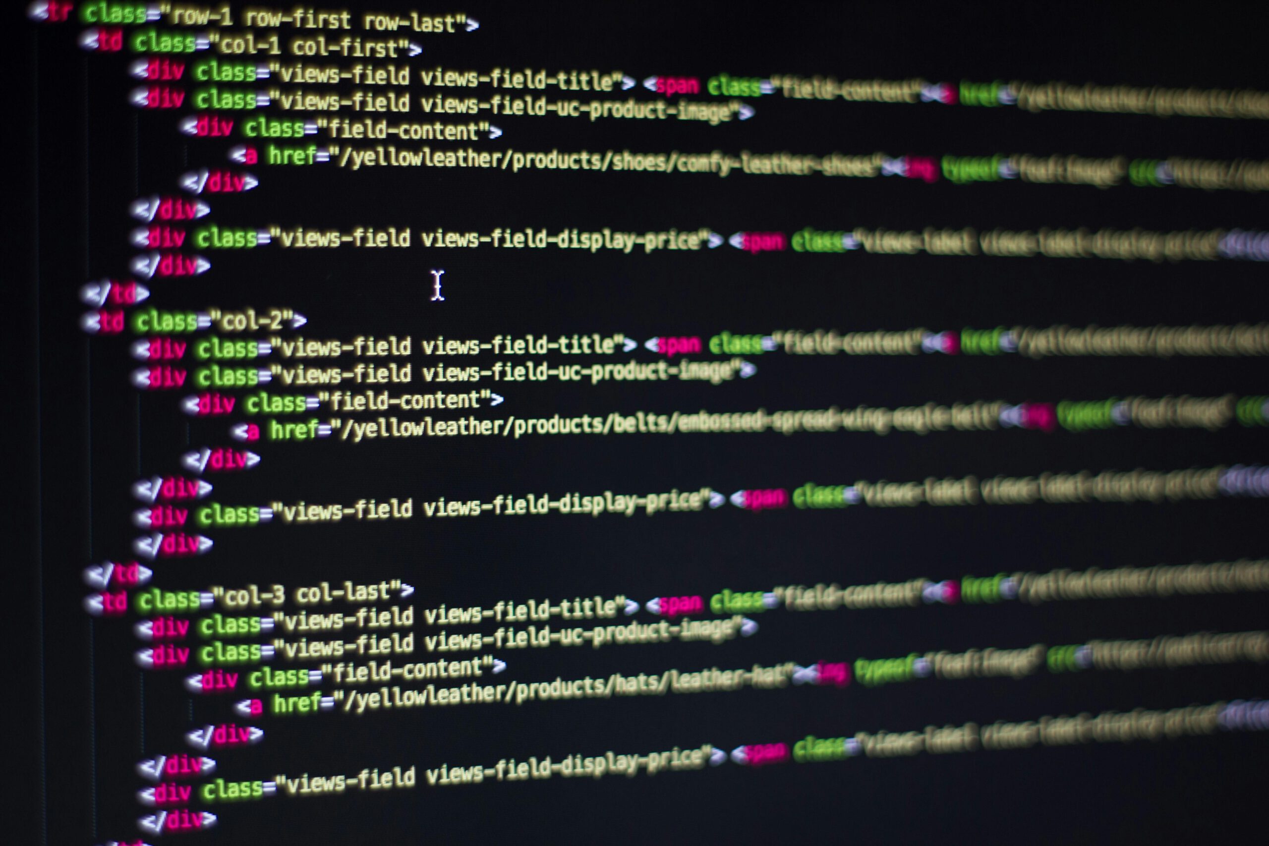 Source code displayed on a dark screen