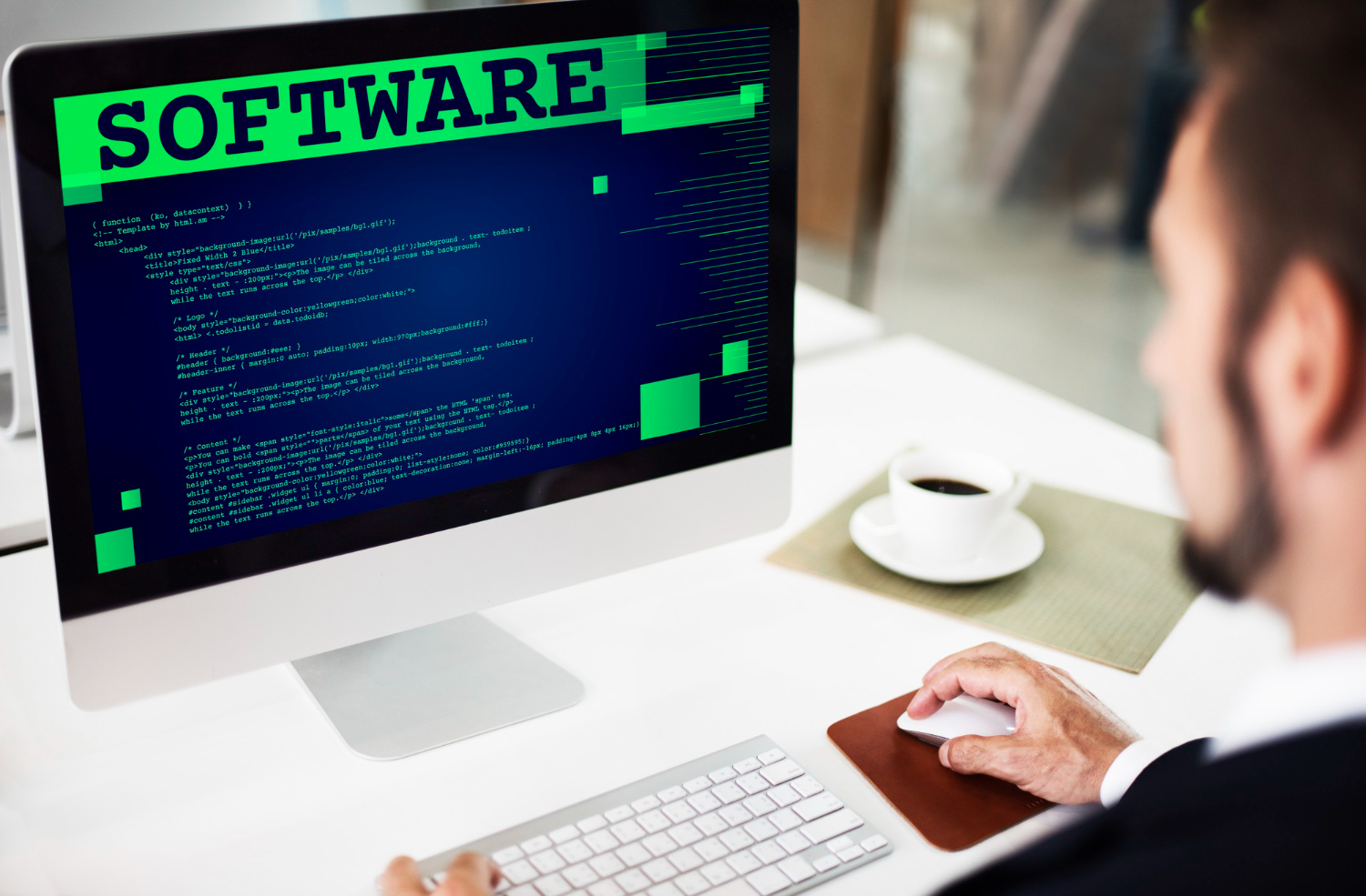 Software development consultant working on custom digital transformation solutions